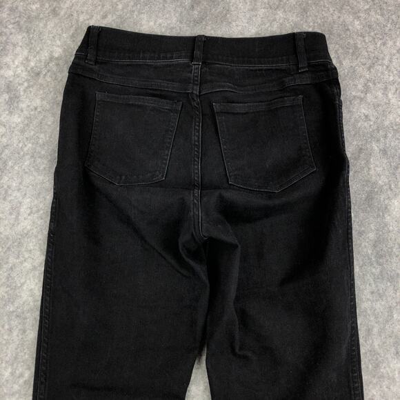 Spanx Jegging Jeans Womens Medium Black Pull On Cropped Slimming Back Pockets - Picture 5 of 10